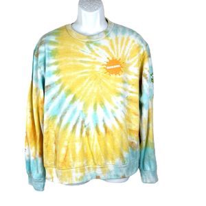 Nickelodeon Pullover Men Medium Yellow Tie-dye Rugrats Sweatshirt Long Sleeve